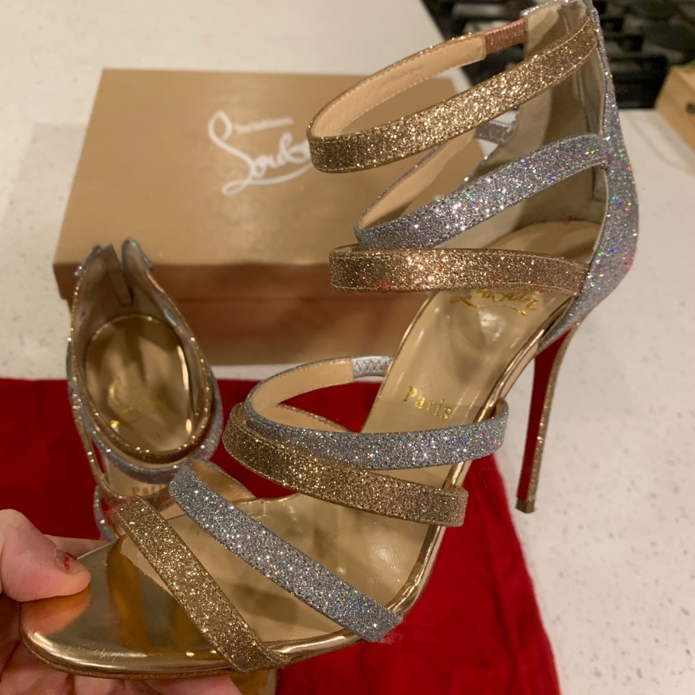 Louboutin Mariniere 100 Glitter Heels